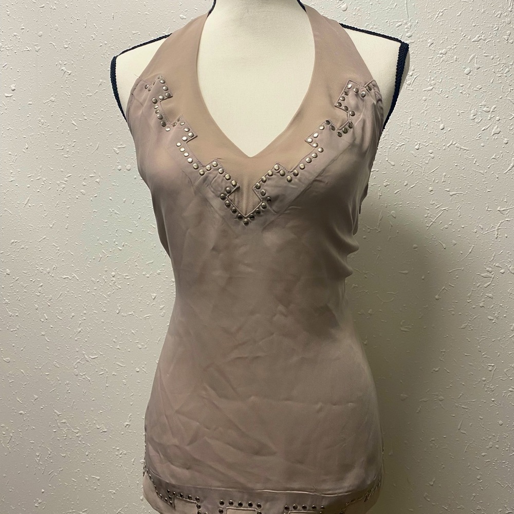 Beautiful T back blouse with metal detailing